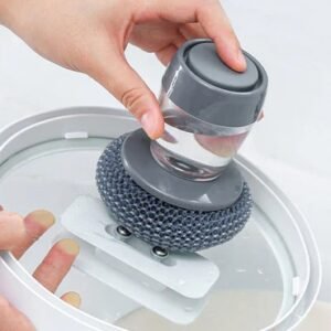 soap dispensing palm brush