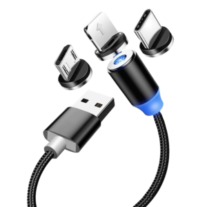 3-in-1 Magnetic Fast Charging Cable for Android & iPhone