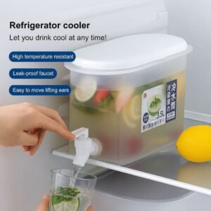 Refrigerator Beverage Dispenser – Tap Water & Juice Jug with Spigot 3.5L