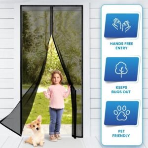 Magic Mesh Magnetic Screen Door - Set of 2 (20x80 inches)