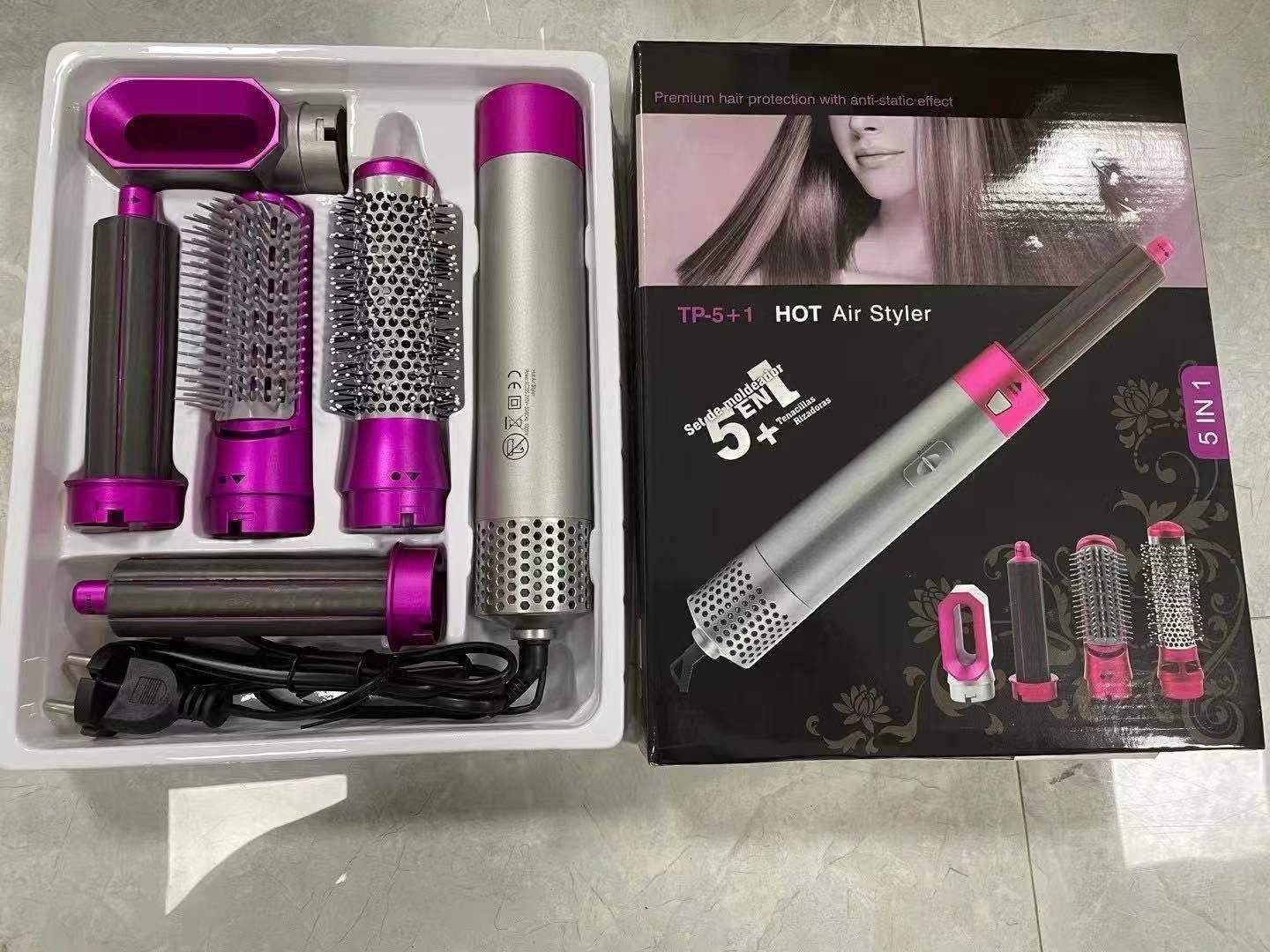 High Quality 5 In 1 Hair Styler Hot Air Brush Volumizer Straightener Curler Durable Portable Practical Choice For Salon Style At Home - Image 4