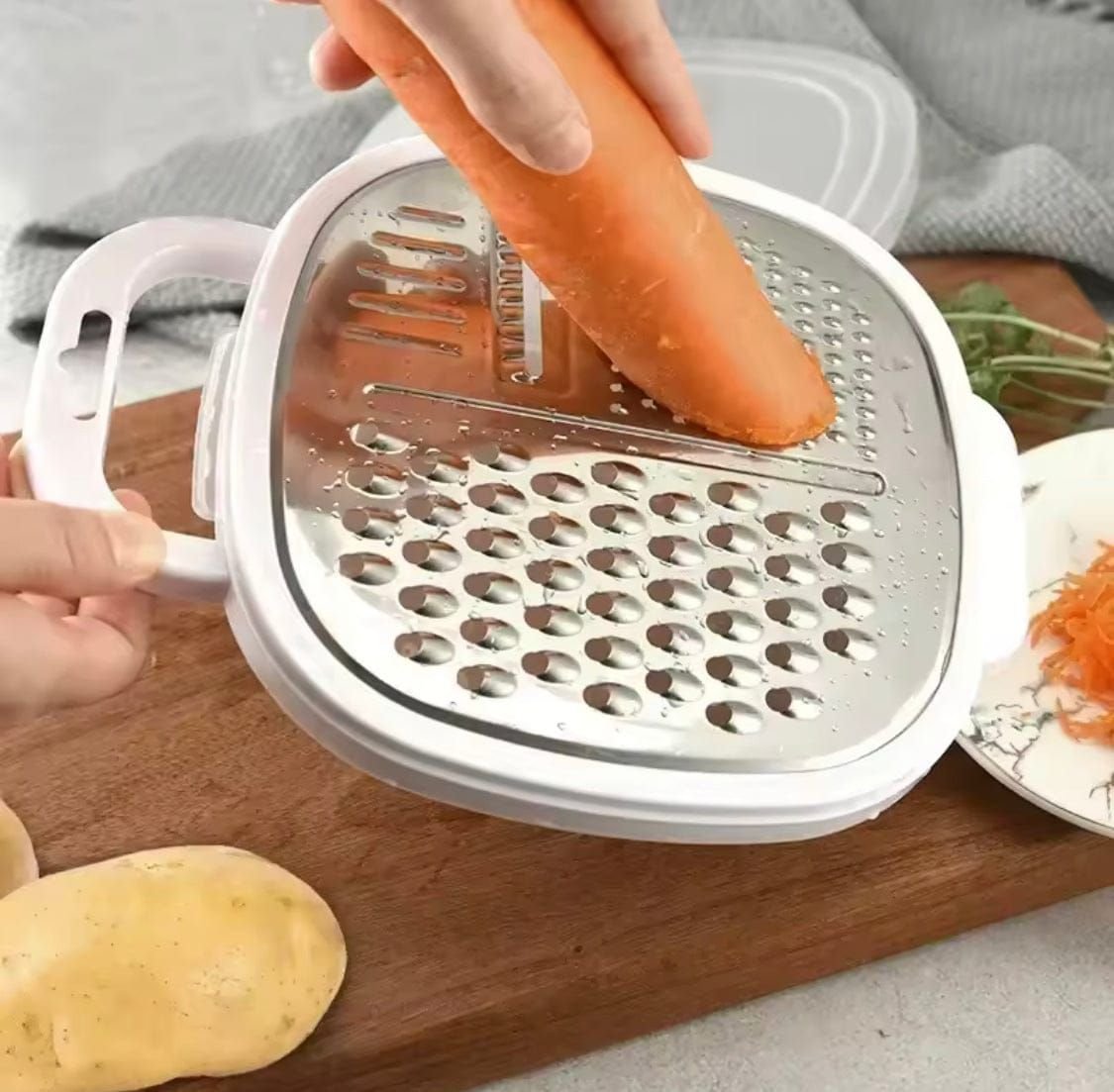 4-in-1 Multi-function Vegetable Grater with Storage Box