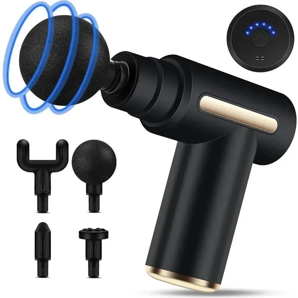 Professional Handheld Deep Tissue Massage Gun with 4 Heads - Image 2