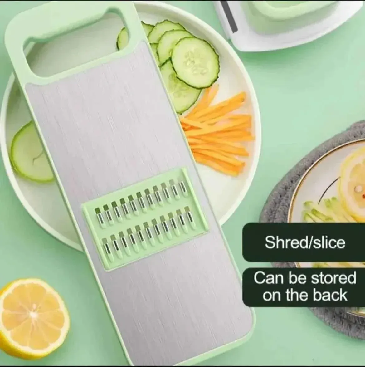 5 in 1 Stainless Steel Multifunctional Vegetable Fruit Slicer & Grater - Image 5
