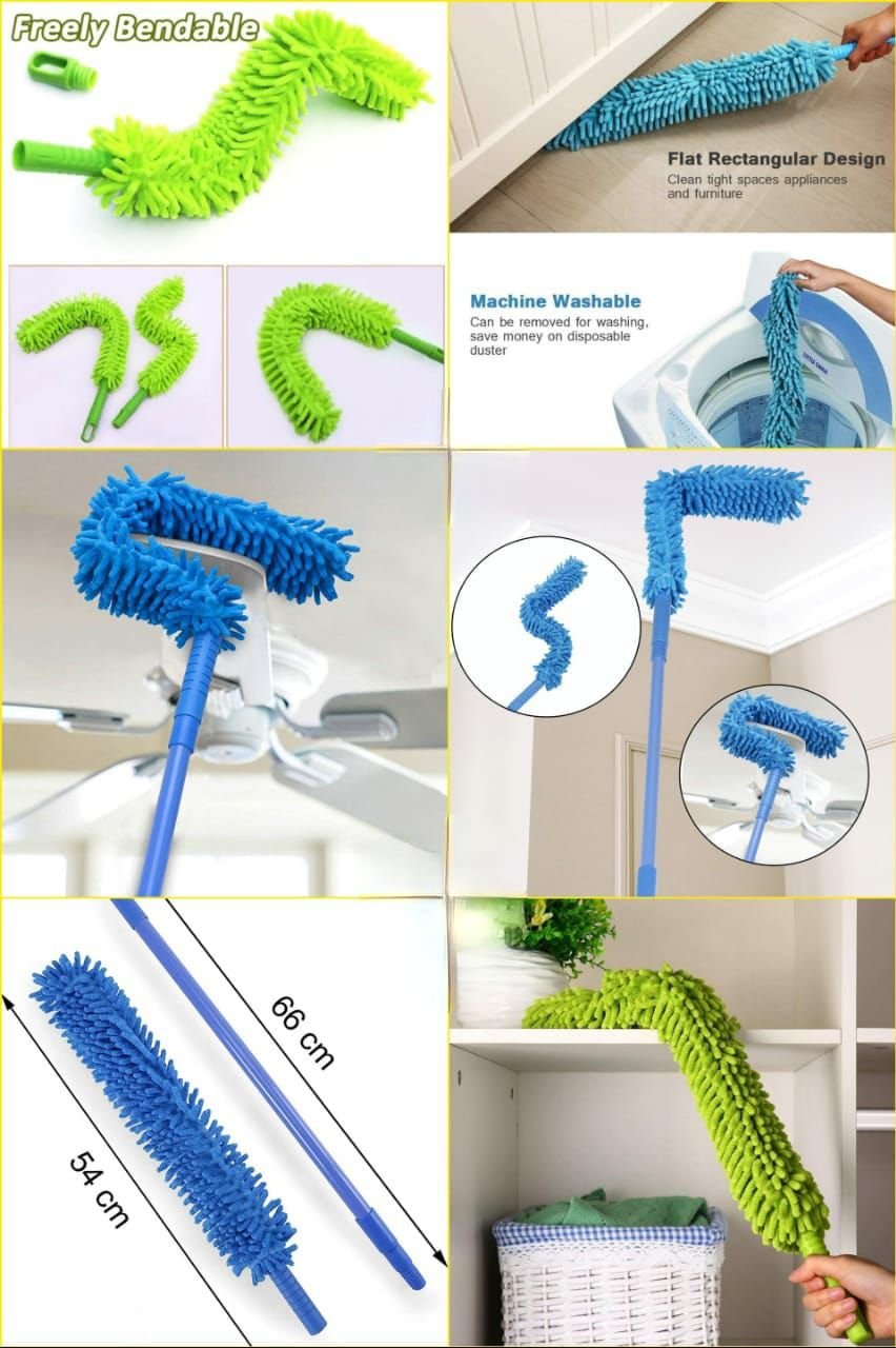 Flexible Fan Duster - Microfiber Bendable Cleaning Brush (Random Color) - Image 3