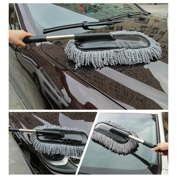 Telescopic Microfiber Car Duster With Long Handle - Automotive Accessory Designed For Dust Removal And Daily Vehicle Maintenance Routine - Image 2