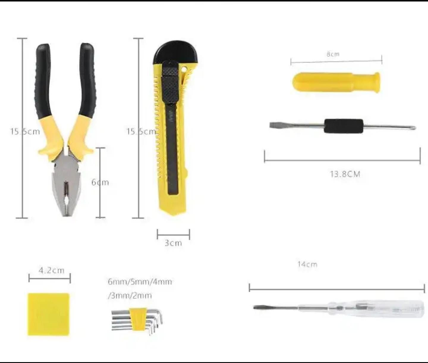 8 Pcs Professional Toolset With Storage Box - Tool Set Designed For Hardware Maintenance And Daily Repair Routine - Image 4