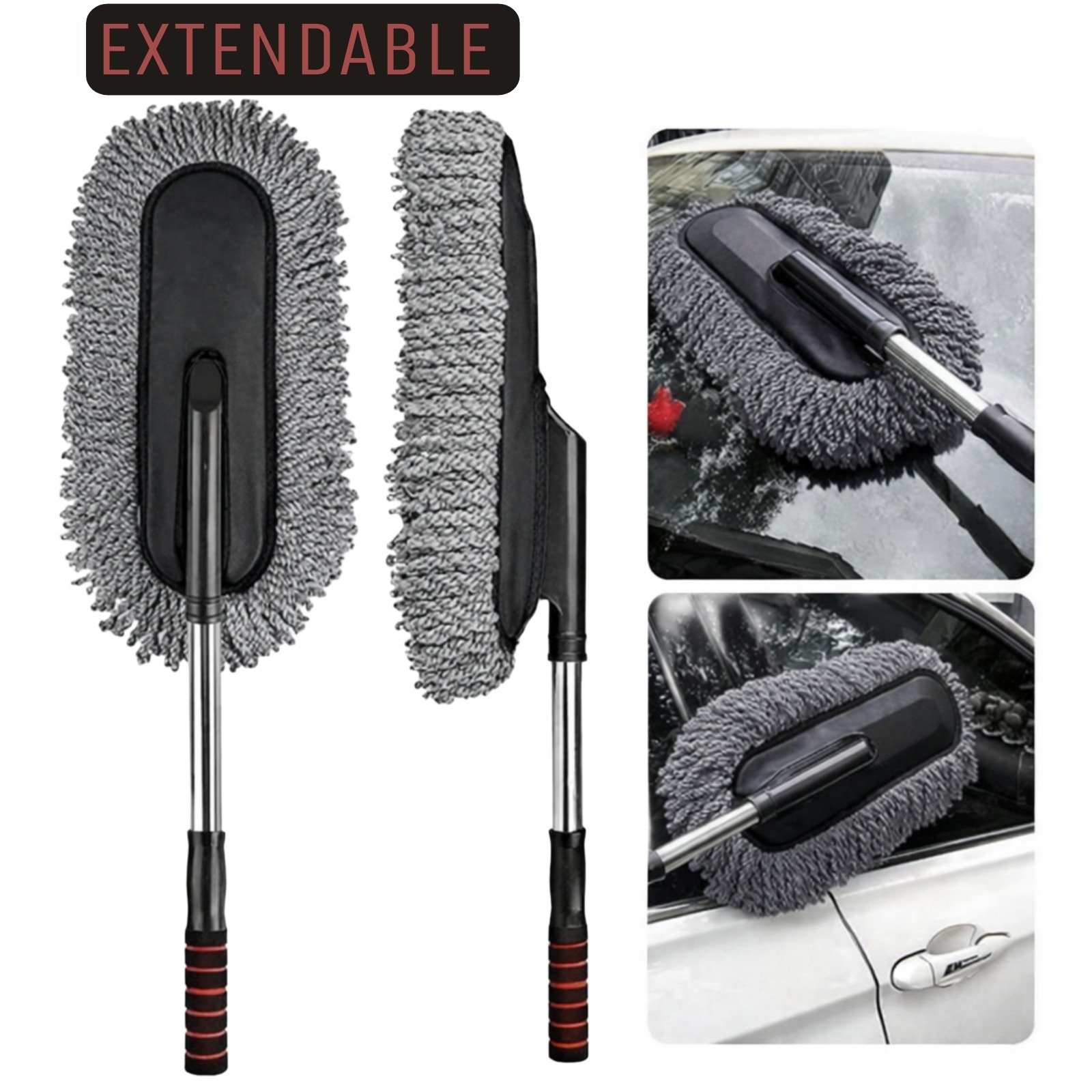 Telescopic Microfiber Car Duster With Long Handle - Automotive Accessory Designed For Dust Removal And Daily Vehicle Maintenance Routine - Image 4