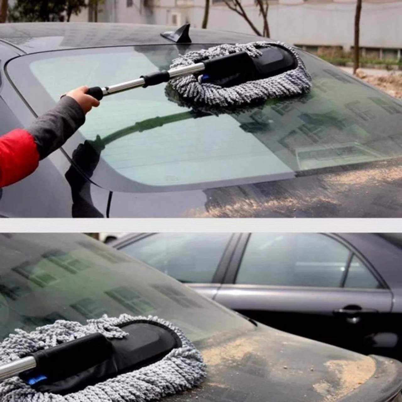Telescopic Microfiber Car Duster With Long Handle - Automotive Accessory Designed For Dust Removal And Daily Vehicle Maintenance Routine - Image 3